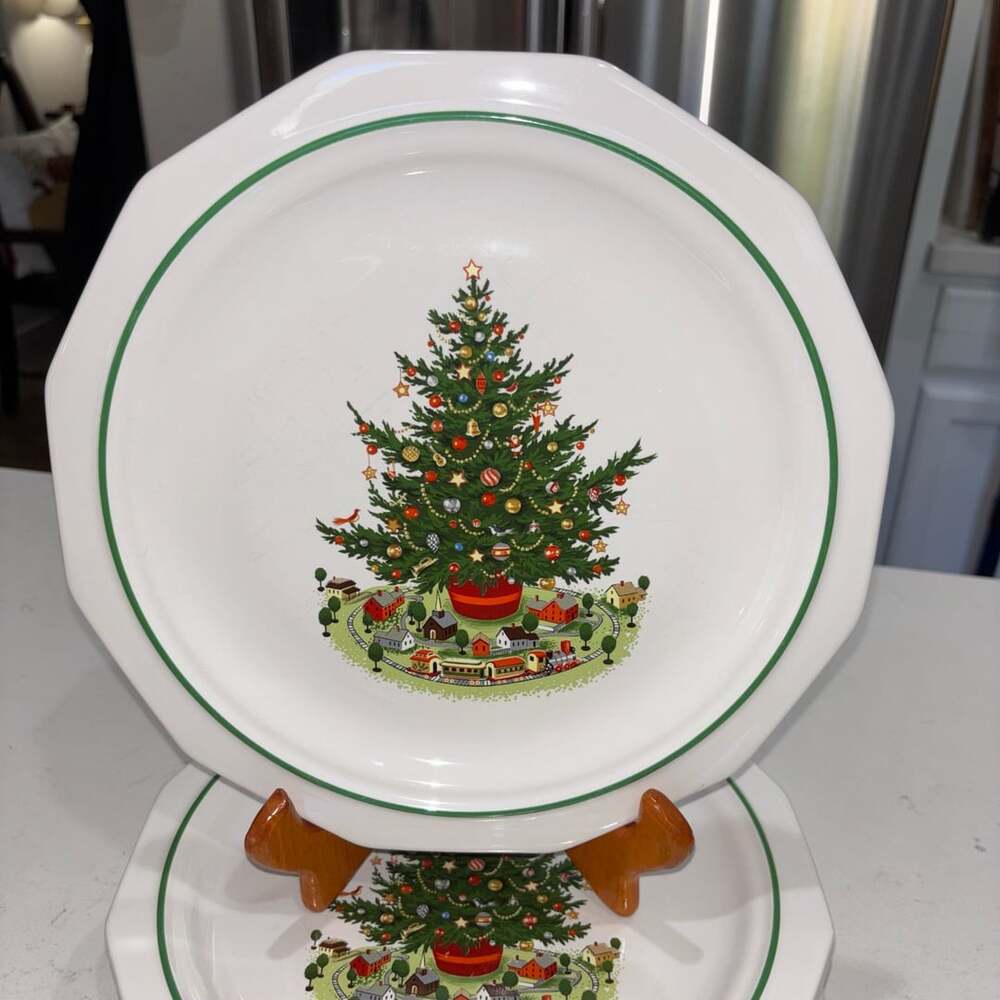 Pfaltzgraff Heritage White Christmas Dinner Plate Set Of 6